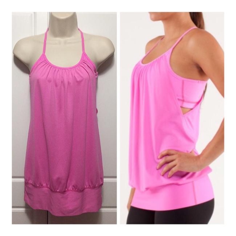 Lululemon No Limits tank in Zing Pink. EUC.